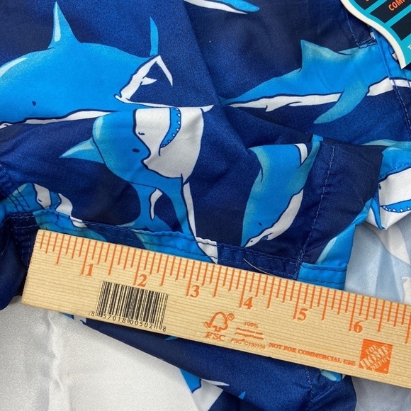 Trunks Surf & Swim Boys Shark Striped Print Swim Trunk Board Shorts Size XL NWT - Picture 8 of 15
